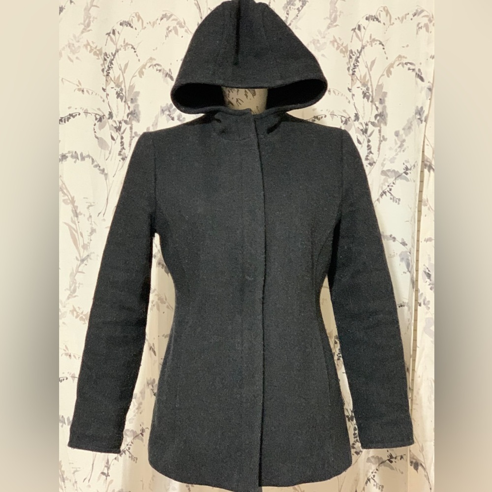 GAP fitted coat Size S with Hoodie,wool